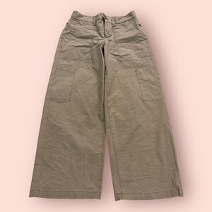 Agolde Daria Cargo Utility Pants Womens 24 Taupe Baggy Mid-Rise Loose Wide Leg